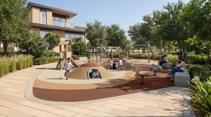 Render of the nature playground in the Sobha City masterplan